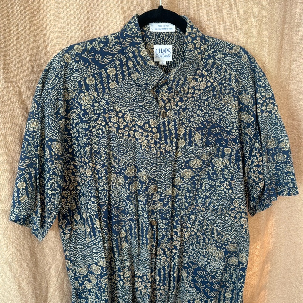 Vintage Chaps Ralph Lauren Paisley Button Up Summer Shirt